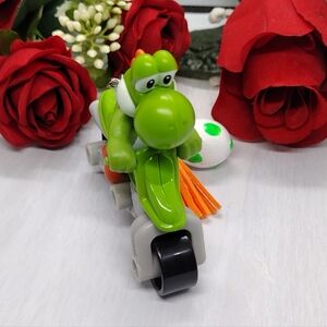 Yoshi Mario Bro's Motorcycle Character Keychain Backpack Zipper